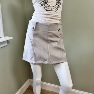Free People We The Free Faux Grey Leather Mini Skirt Gray Size 26